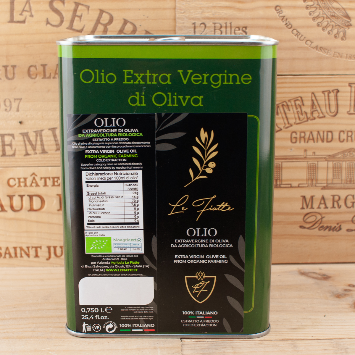 3 Liter Olivenöl extra vergine biologico Le Fiatte