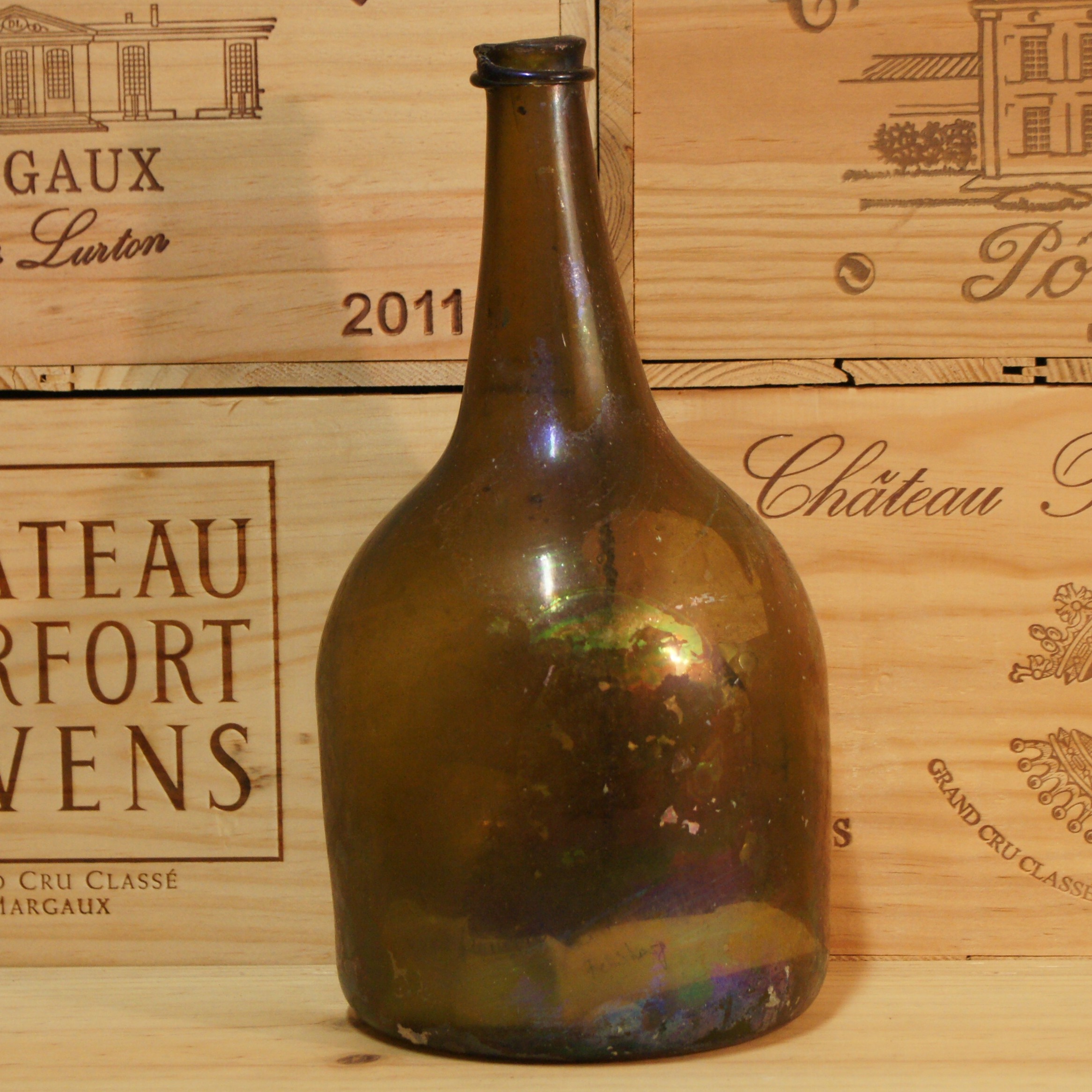 Weinflasche Jahrgang 1730